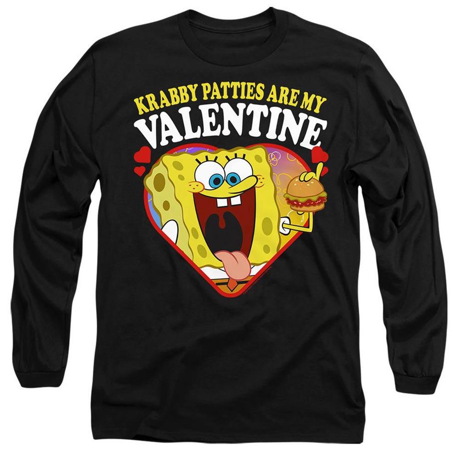 Krabby Patties Are My Valentine Maglietta Manica Lunga