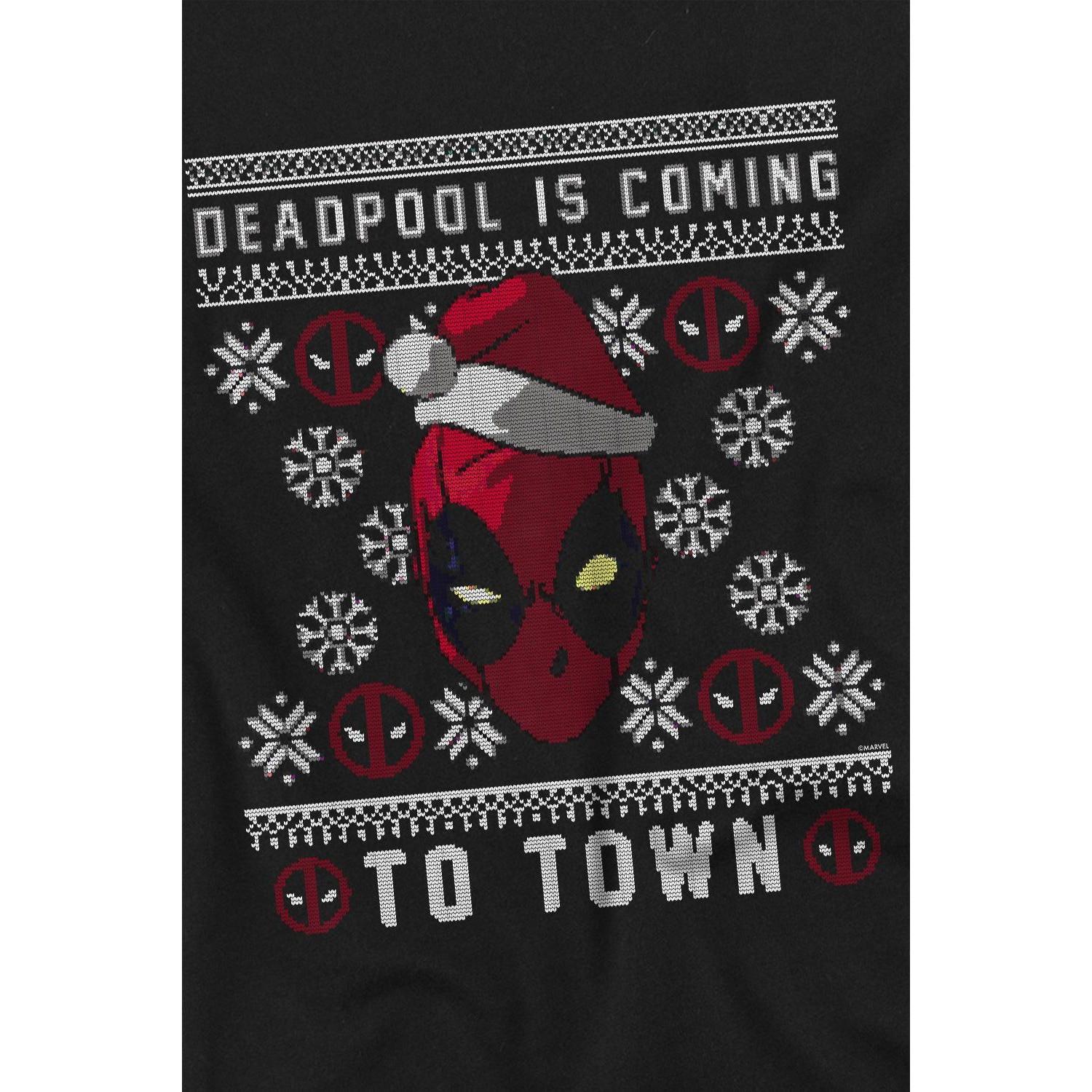 Deadpool  Tshirt COMING TO TOWN 