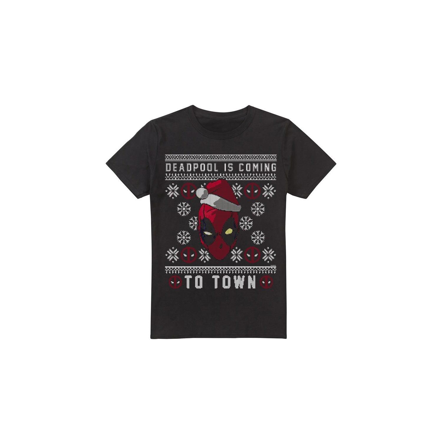 Deadpool  Tshirt COMING TO TOWN 