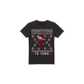 Deadpool  Tshirt COMING TO TOWN 