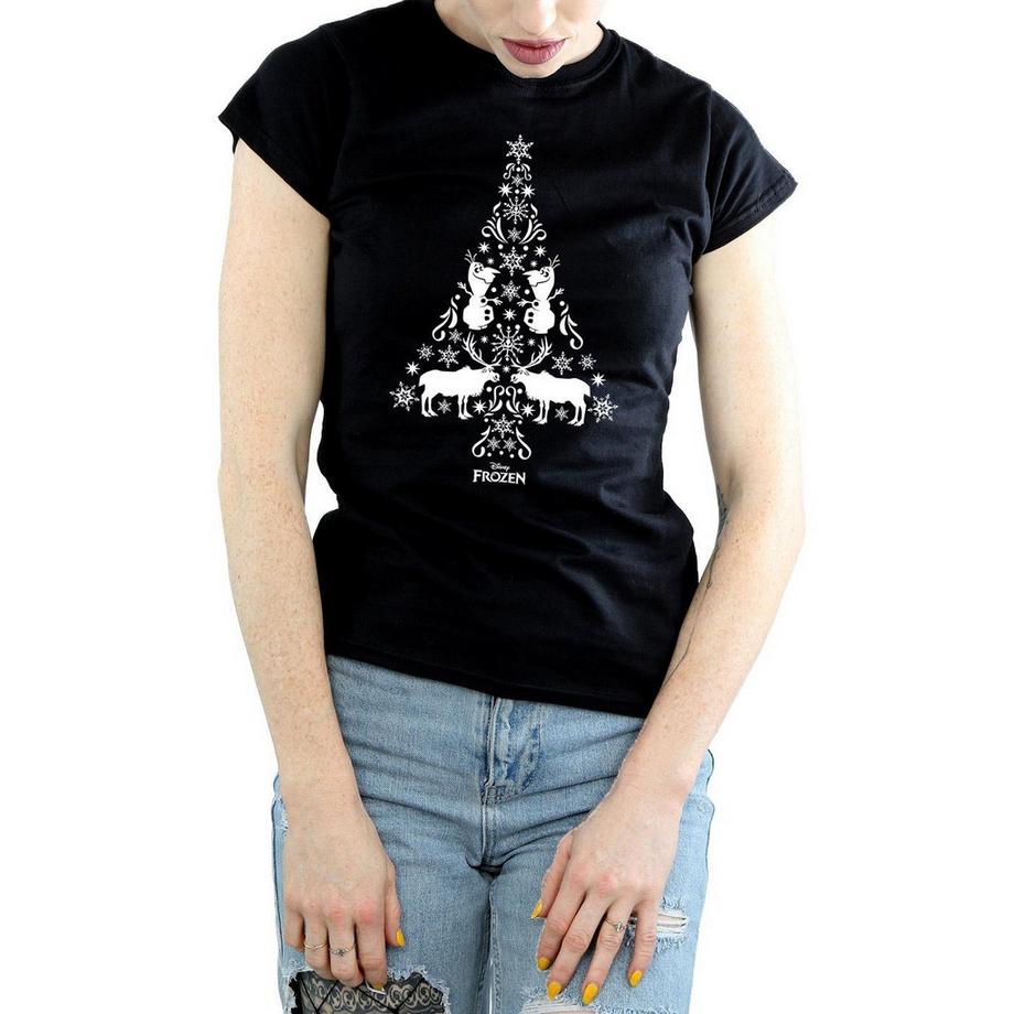 Disney Frozen T-shirt Albero di Natale Maniche Corte  