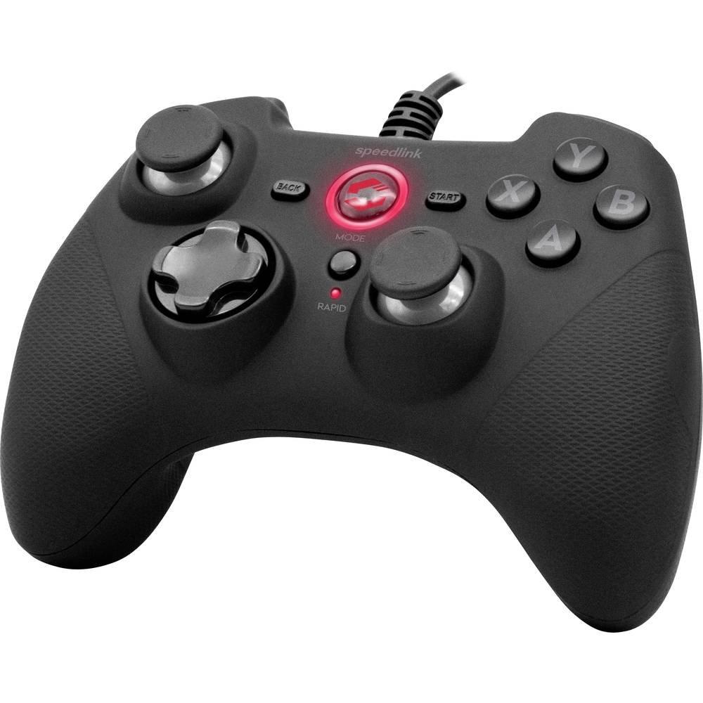 SPEEDLINK  RAIT Gamepad - for PC/PS3/Switch, rubber-black 
