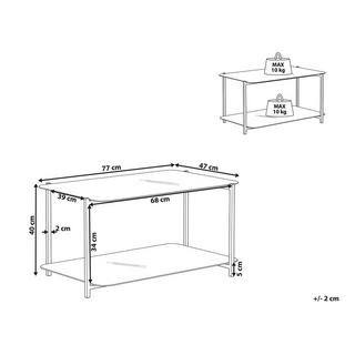 Beliani Couchtisch aus Sicherheitsglas Modern GLOSTER  