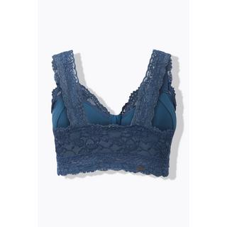 Ulla Popken Bralette Dentelle Fermeture Eclair sans Armatures  