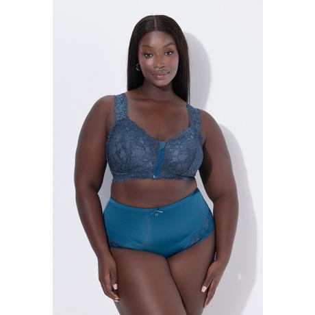 Ulla Popken Bralette Dentelle Fermeture Eclair sans Armatures  