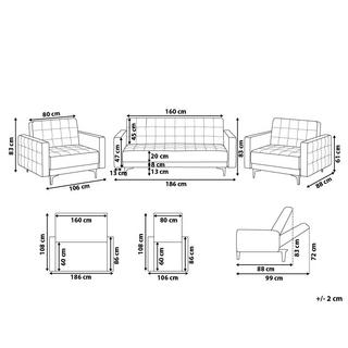 Beliani Wohnzimmer Set aus Kunstleder Industriell ABERDEEN  