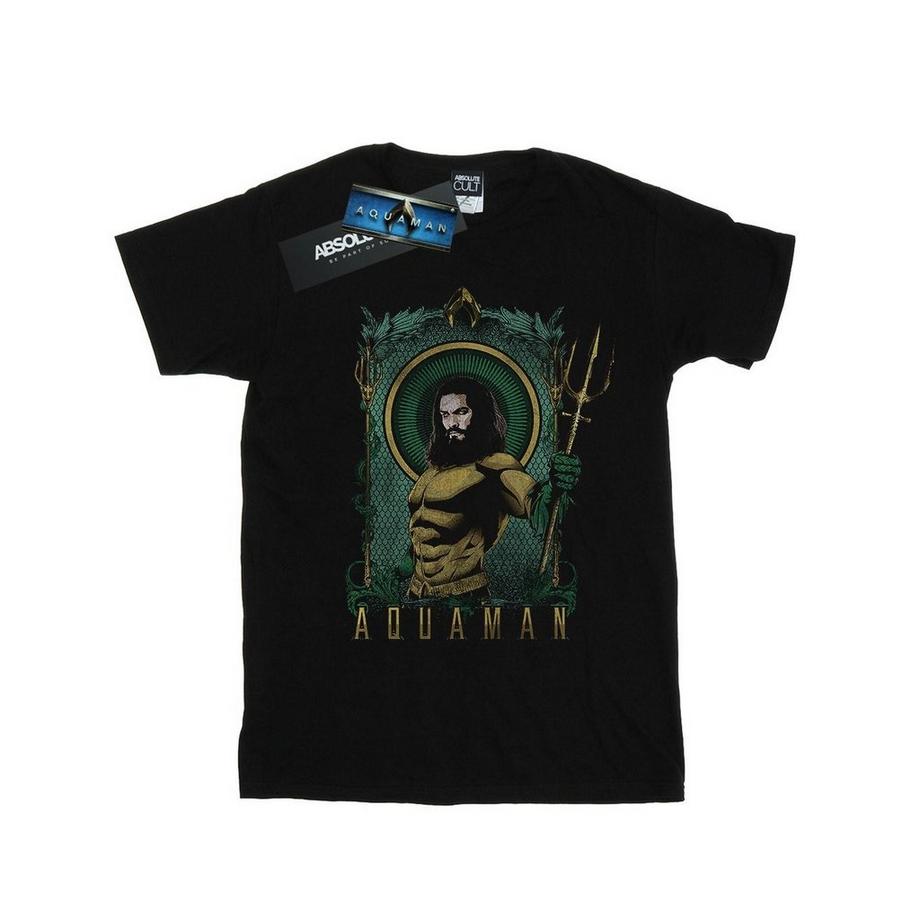 DC COMICS Aquaman Tridente Stampa T-Shirt  