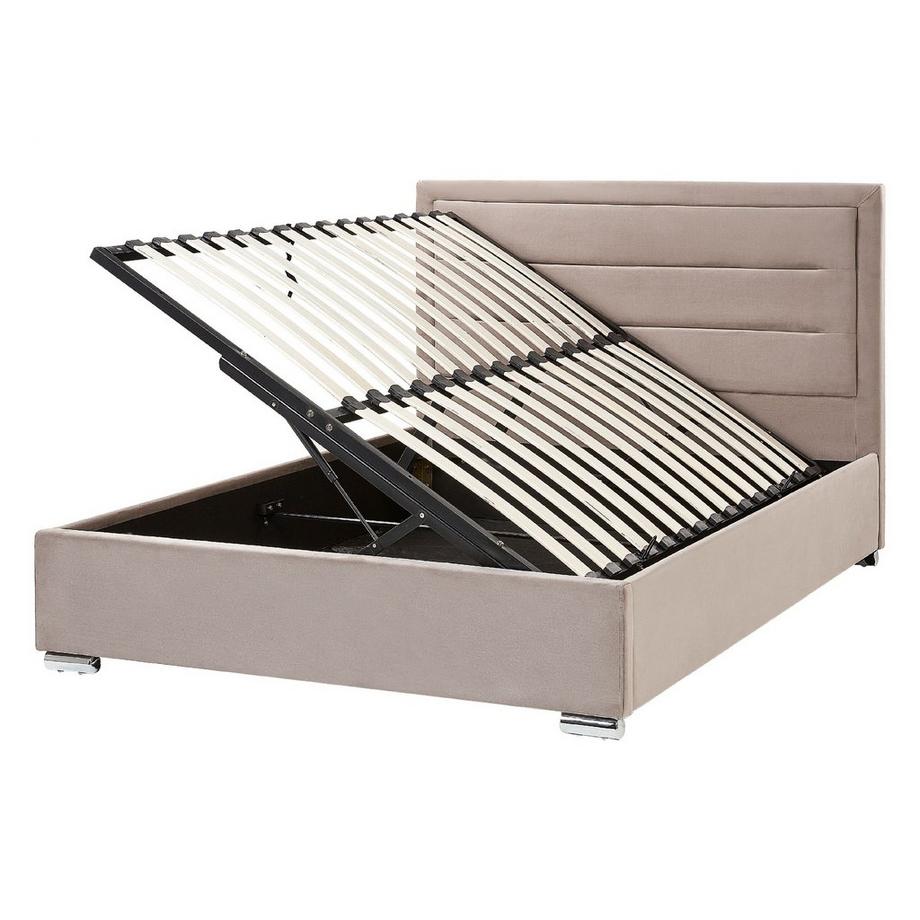 Bett mit Bettkasten aus Samtstoff Modern ROUEN