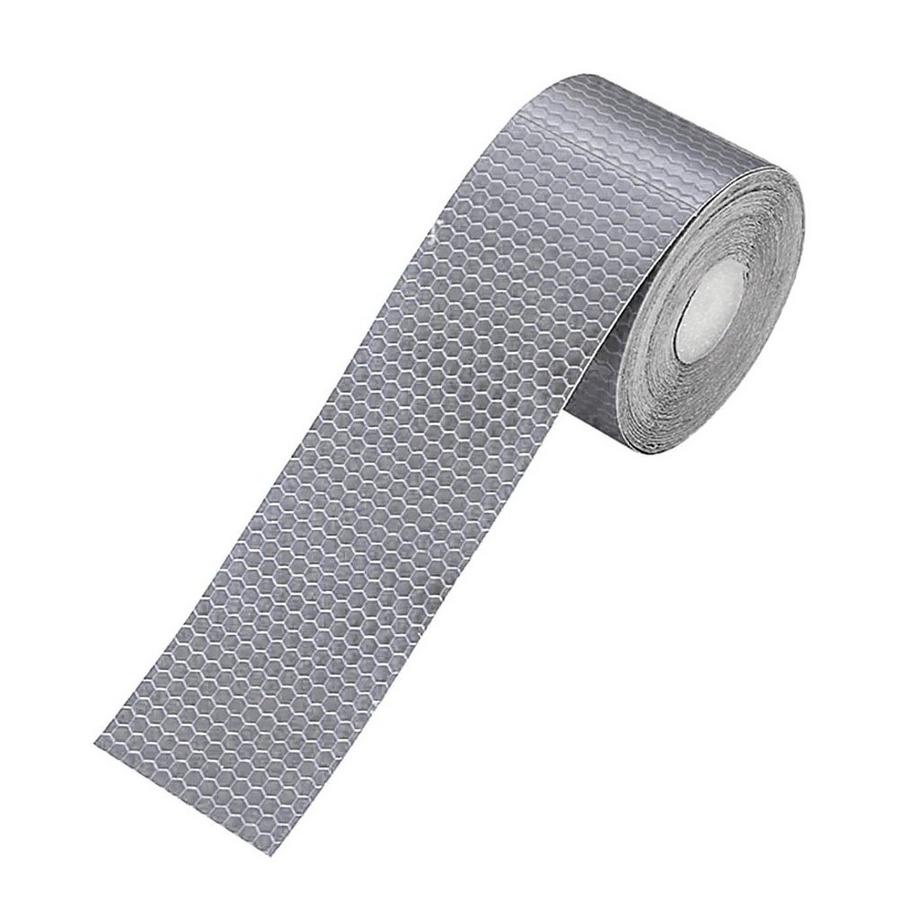 eStore  Nastro Riflettente per Auto e Moto - Bianco/Grigio 