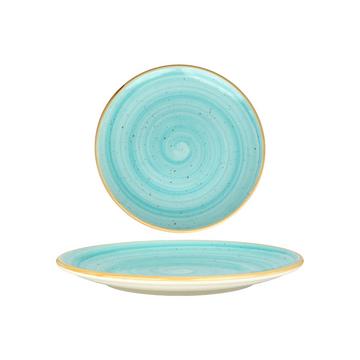Piatto da cena - Aqua -  Porcellana - 27 cm- set di 6