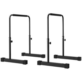 Northio  Dip Bars Lot de 2 Stations de Dip antidérapantes 80-100 cm Parallettes de Fitness réglables en Hauteur pour entraînement Musculaire et Musculation Acier Noir 