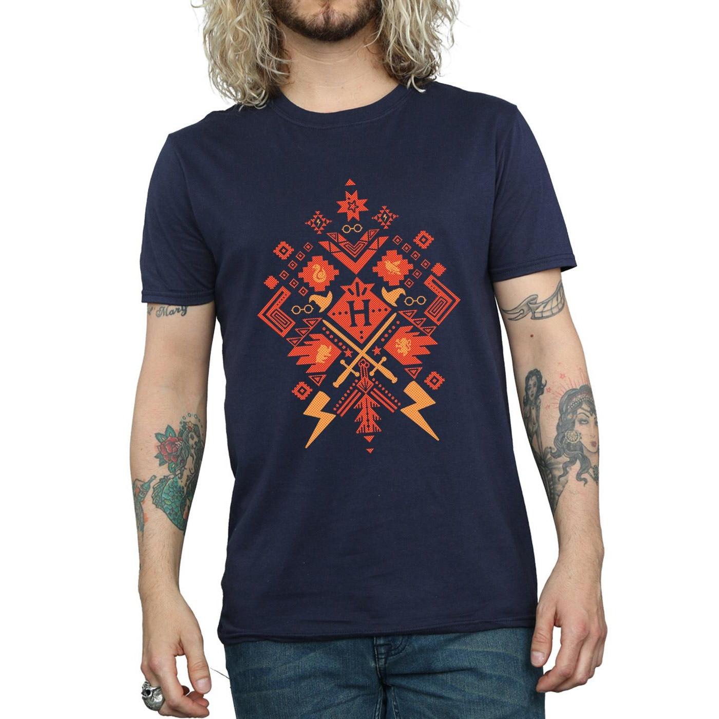 Harry Potter Aztec Print Kurzarm T-Shirt  