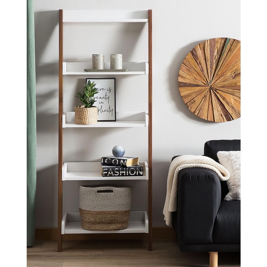 Beliani Regal mit 5 Ebenen aus MDF-Platte Retro MOBILE TRIO  