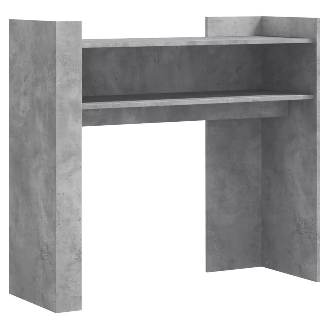 Table console gris béton 100x35x90 cm bois d ingénierie