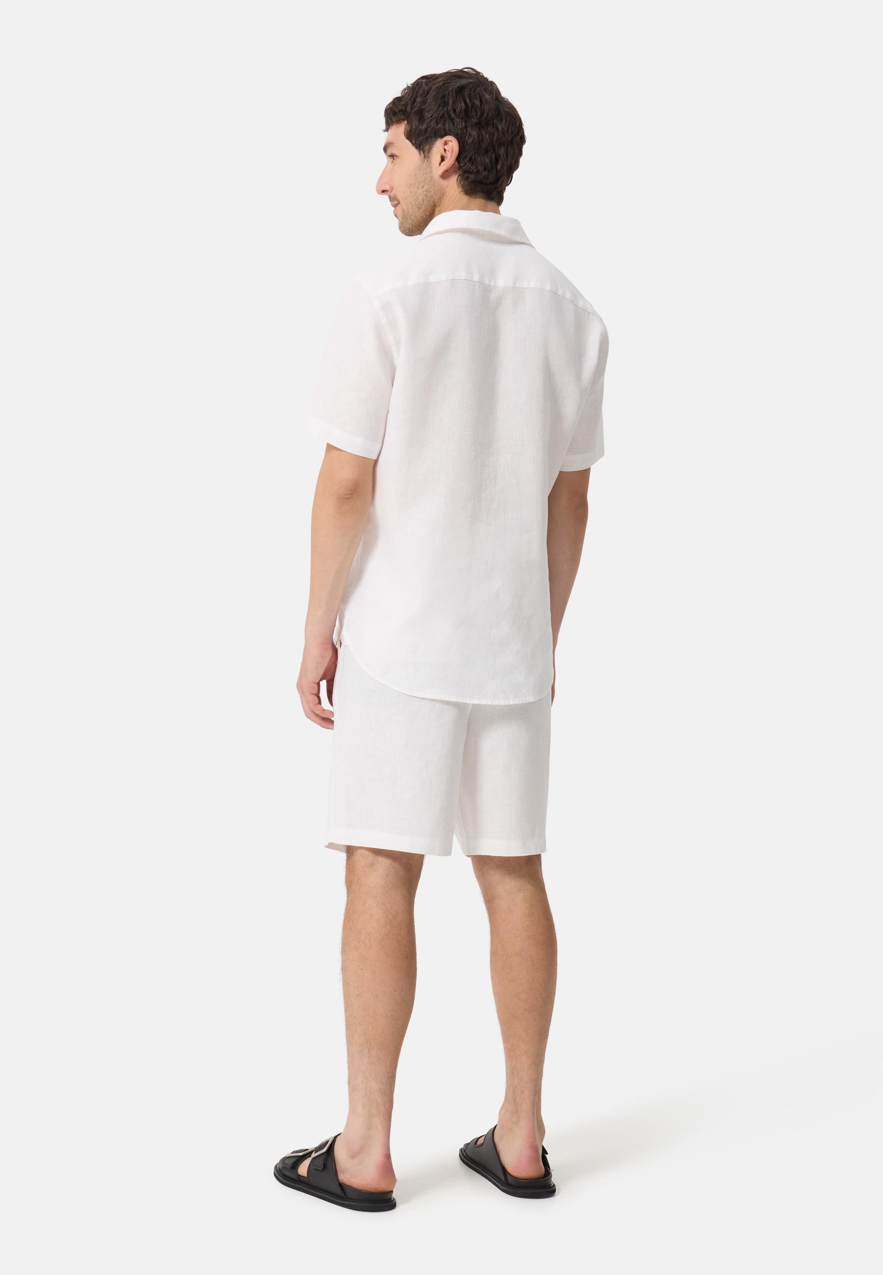 CASH-MERE.CH Leinen Kurzarmhemd  