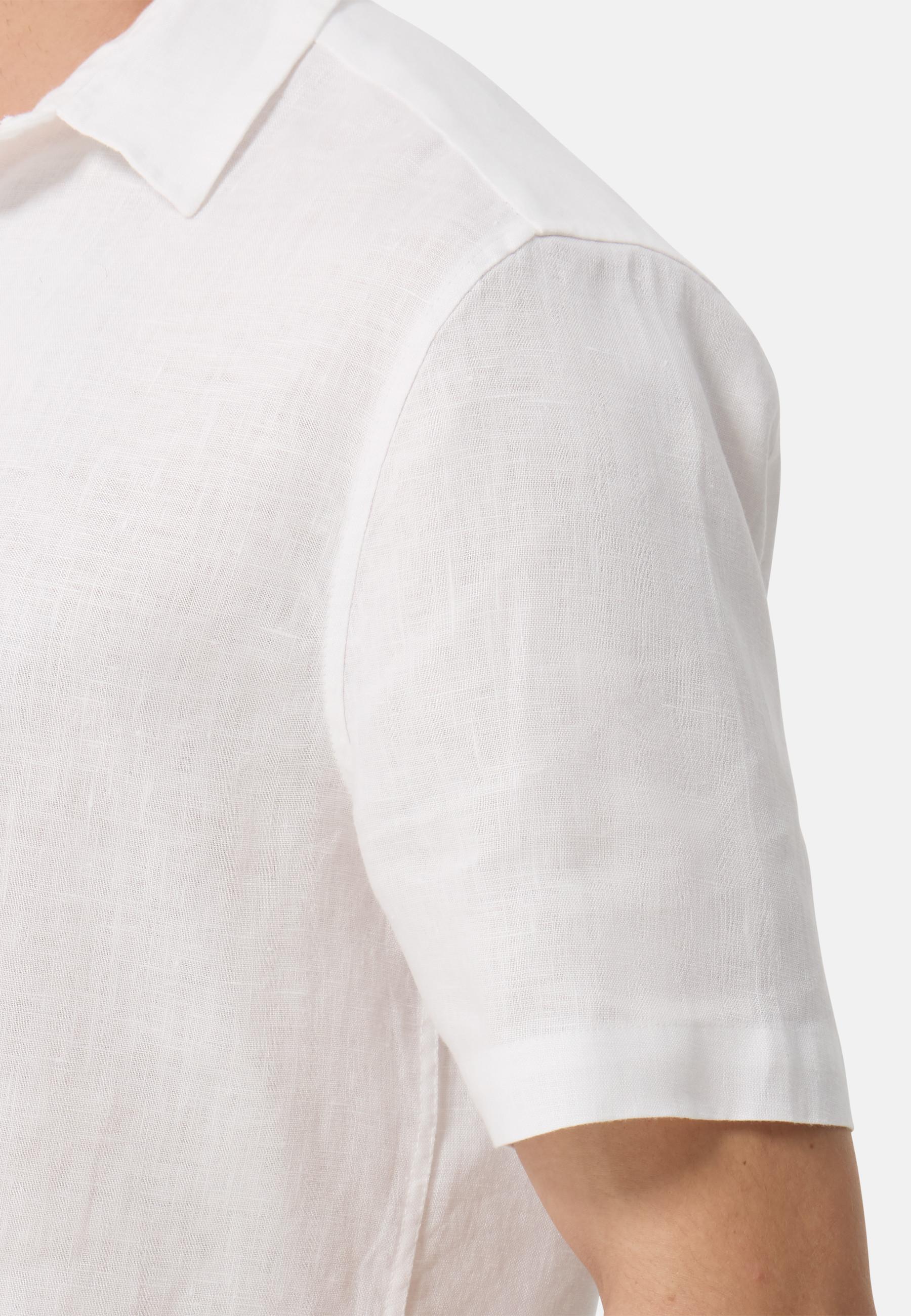 CASH-MERE.CH Leinen Kurzarmhemd  