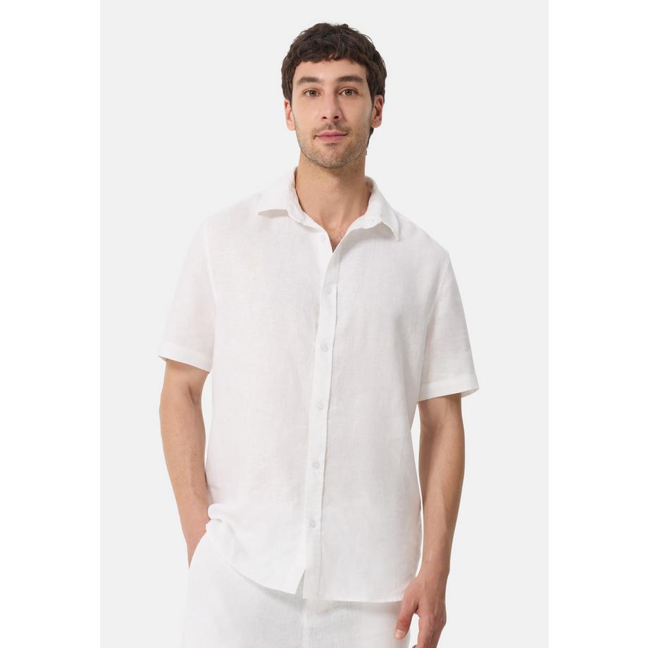Chemise en lin à manches courtes