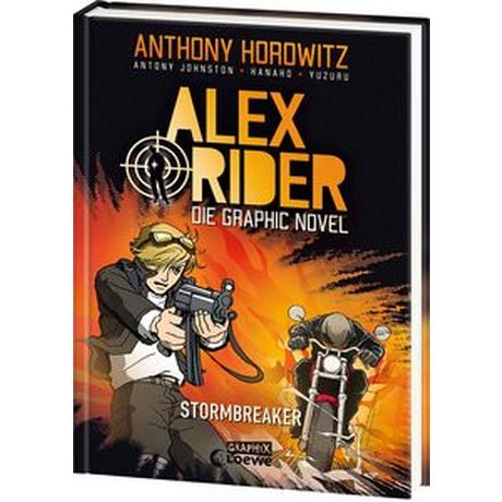 Alex Rider (Band 1) - Stormbreaker Horowitz, Anthony; Johnston, Antony; Loewe Graphix (Hrsg.); Kanako (Illustrationen); Yuzuru (Illustrationen); Fritz, Franca (Übersetzung); Koop, Heinrich (Übersetzung) Copertina rigida 