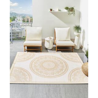 Beliani Tapis d'extérieur en Polypropylène Moderne HUBLI  