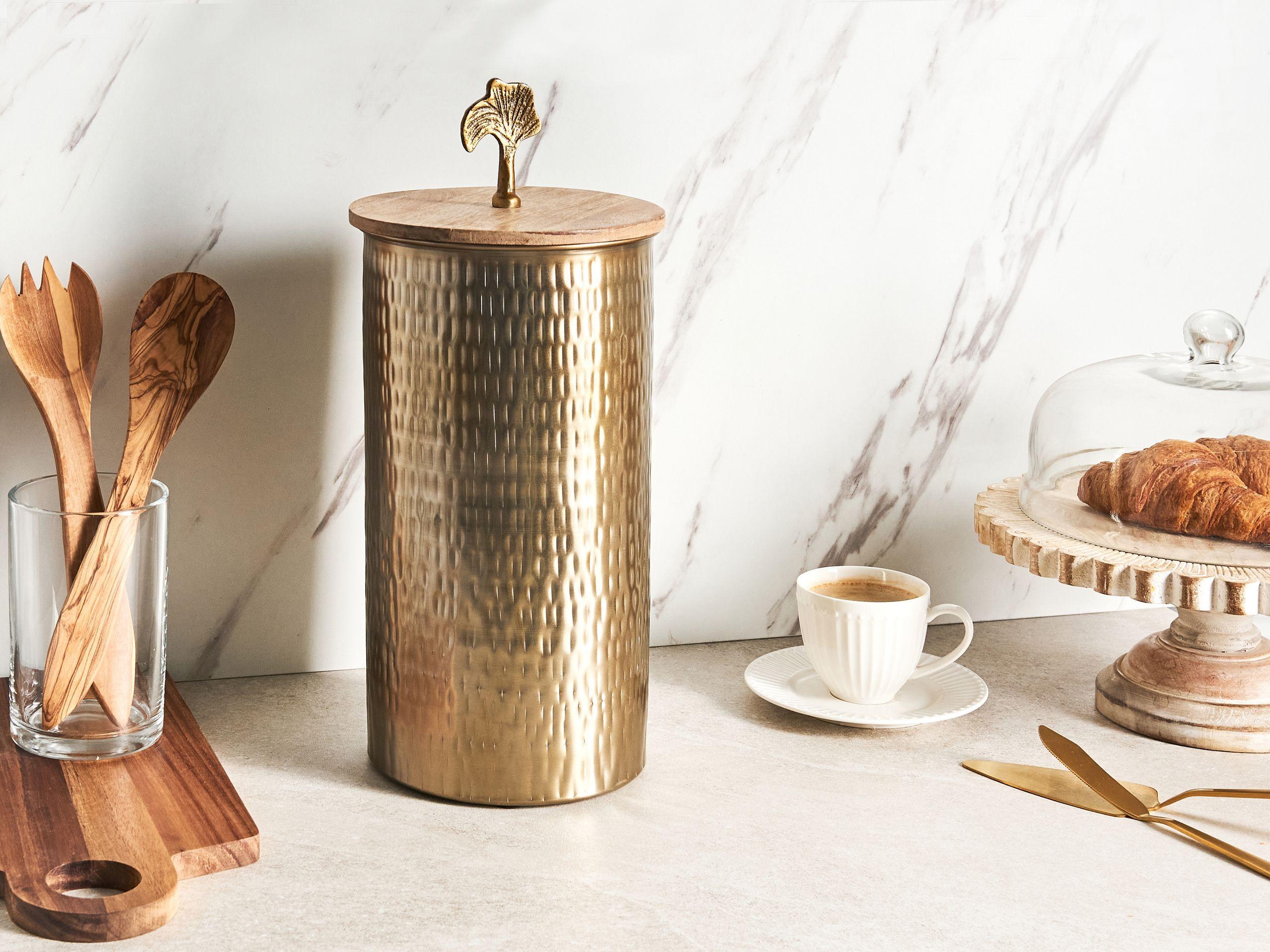 Beliani Aufbewahrungsbehälter aus Aluminium Modern ASWAN  