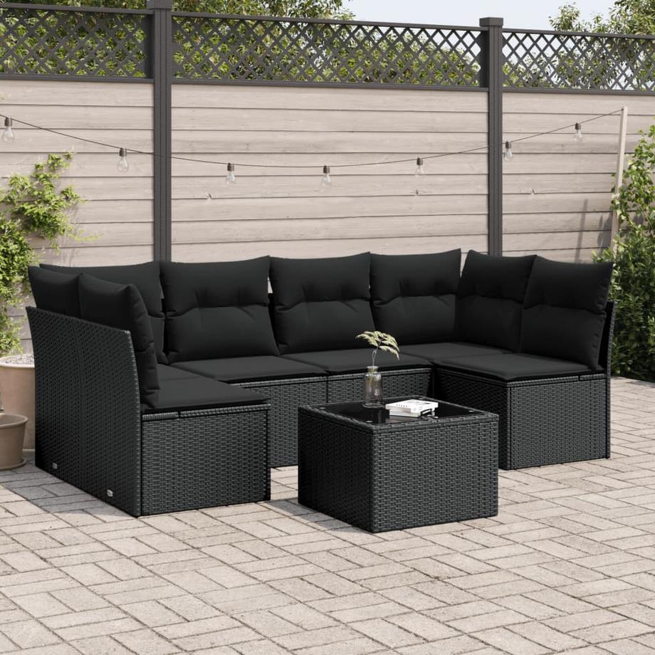 VidaXL set divano da giardino Polirattan  