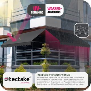 Tectake Tenda a morsetto con manovella, altezza regolabile  