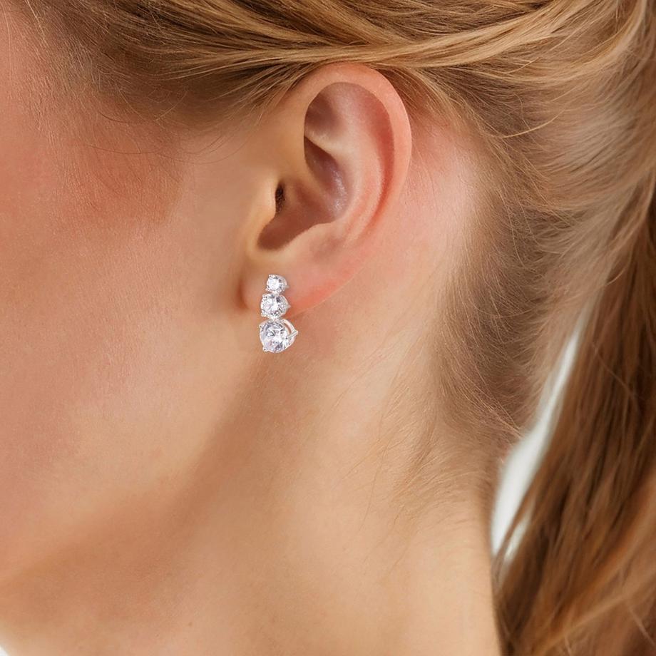 Lulu & Jane  Boucles d'oreilles Laiton Zircon 