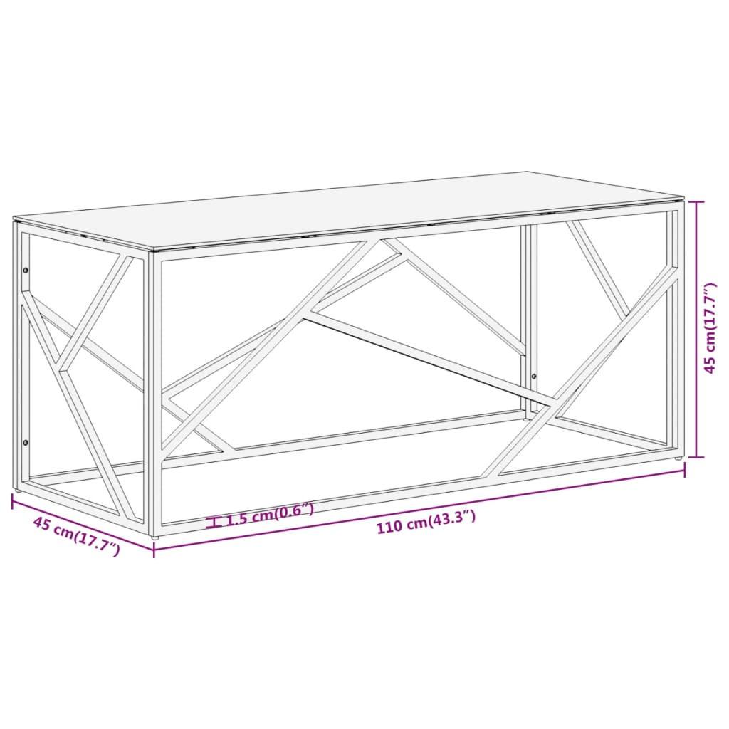 VidaXL Table basse acier inoxydable  