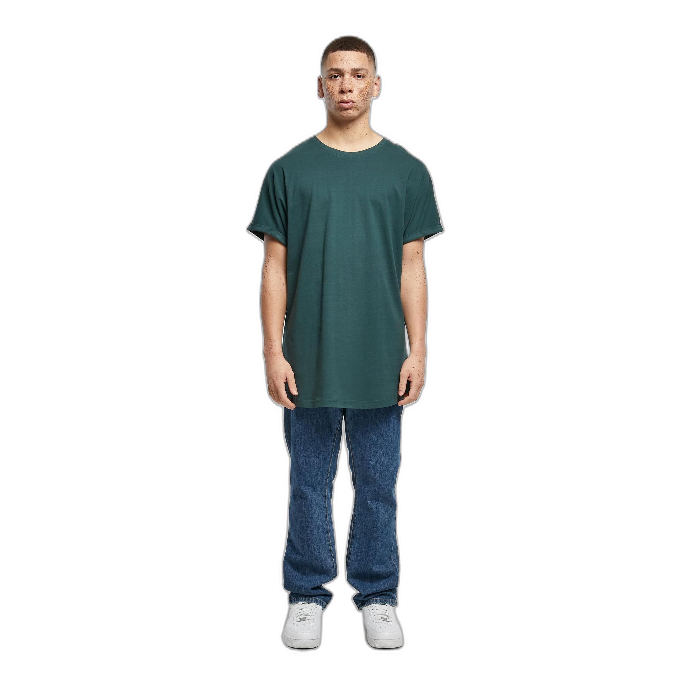 URBAN CLASSICS Long Shaped Roll-Up Sleeve T-Shirt  