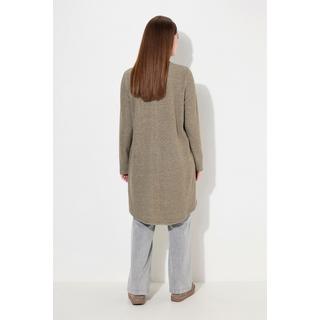 Ulla Popken  Long-Sweatshirt, Stehkragen, Langarm, Biobaumwolle 