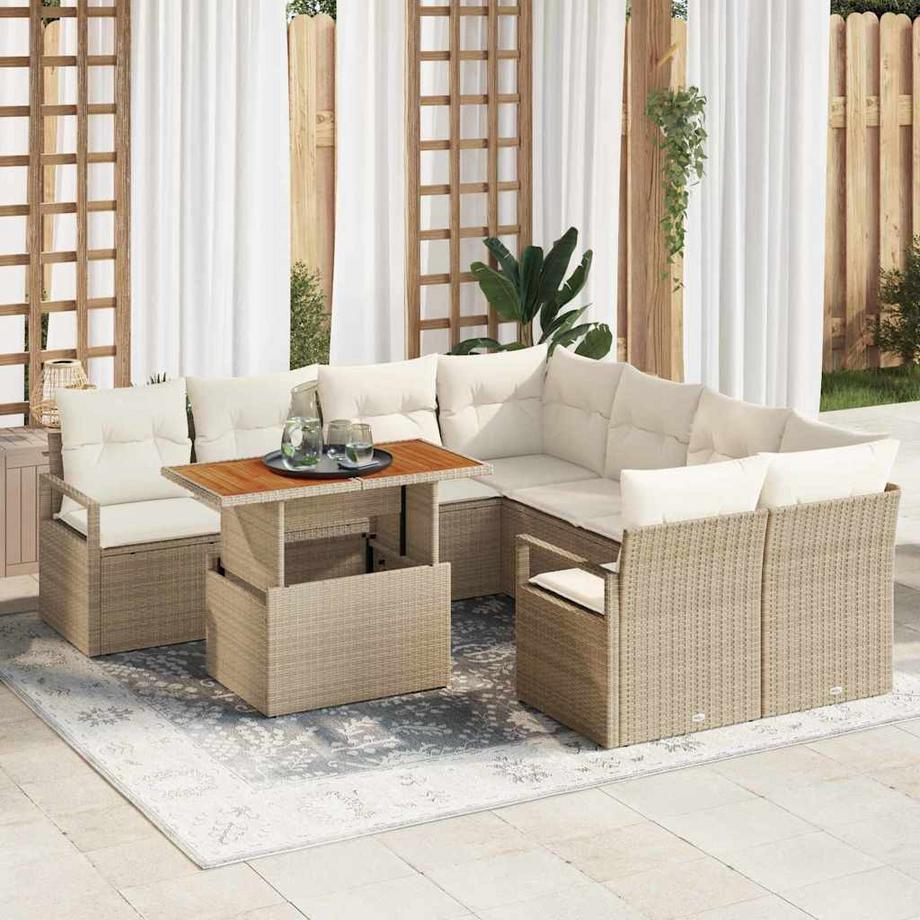 VidaXL Garten-sofa-set poly-rattan  