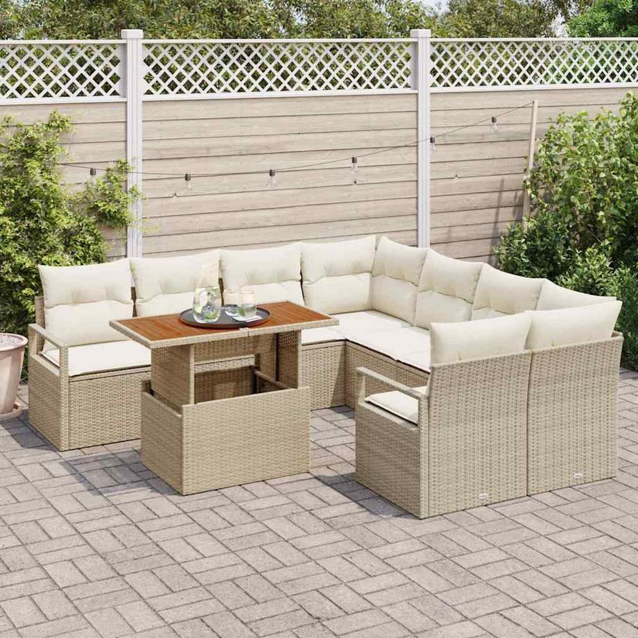 VidaXL Garten-sofa-set poly-rattan  