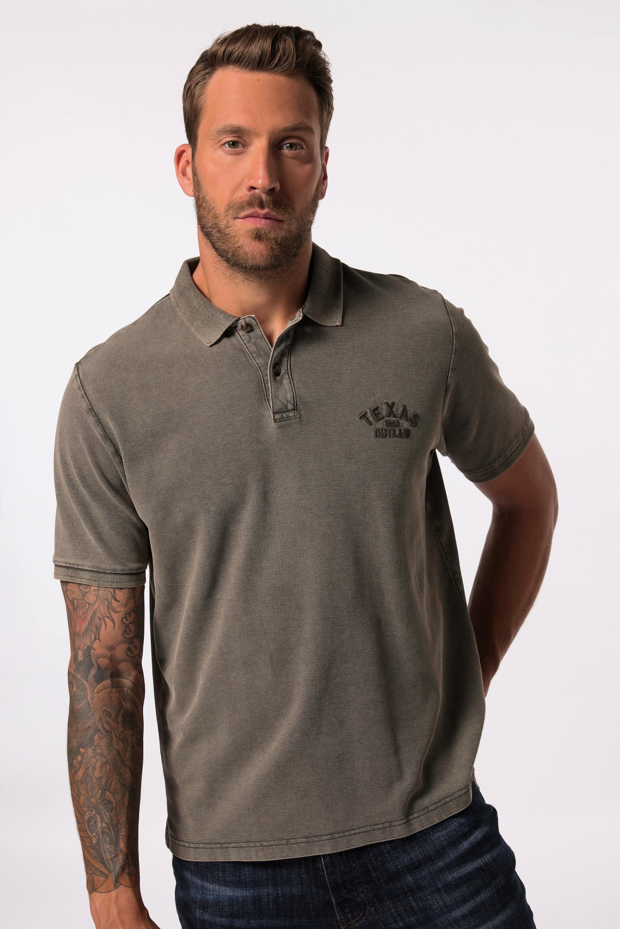 JP1880  Poloshirt, Halbarm, Piqué, Vintage Look 