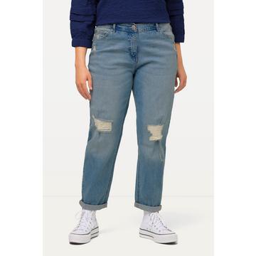 Jean boyfriend, effets destroy, ceinture confortable