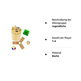 Activity-board  1 toupie en bois| amusant pour toute la famille et pour les enfants qui apprennent les chiffres et les couleurs | jeu éducatif | jeu de dés | jeux de voyage en déplacement 