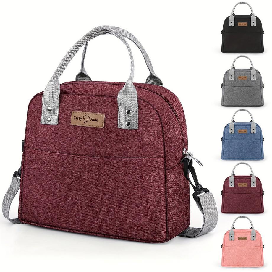 Only-bags.store  Lunch Bag Isolierte Lunch Tote Bag mit verstellbarem Riemen Wiederverwendbare Lunch Box für Frauen/Männer, Auslaufsichere Lunch Bags Tragbare Thermische Kühltasche für Arbeit 