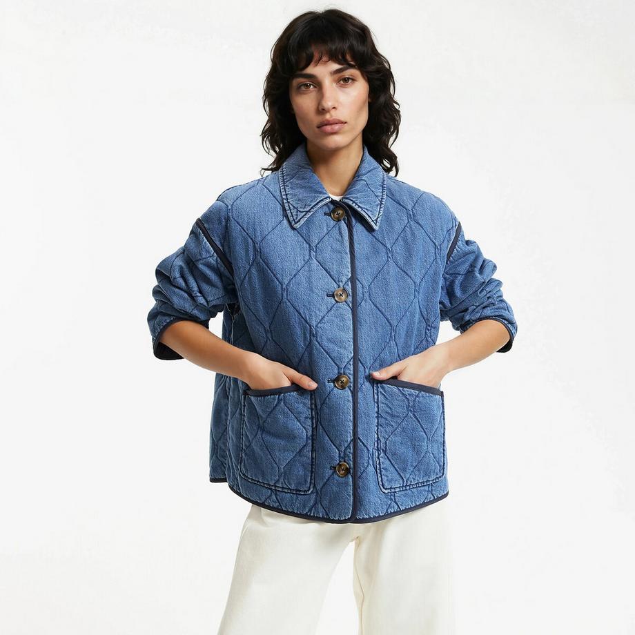 Gesteppte Jeansjacke