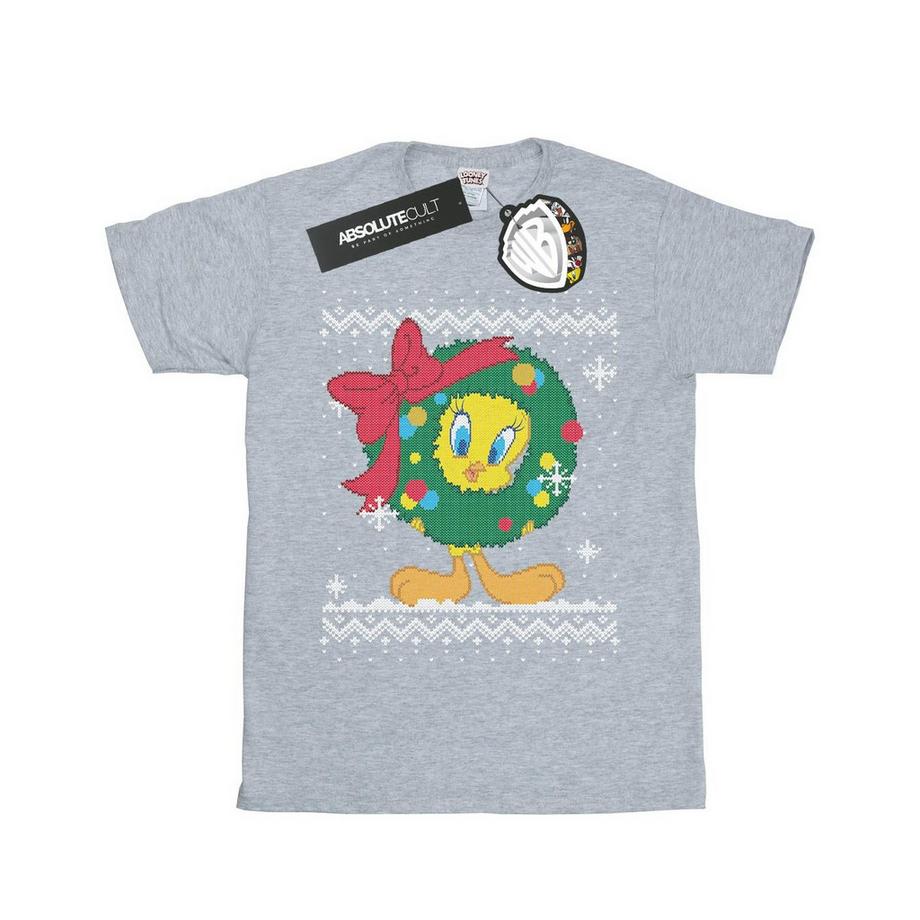 LOONEY TUNES Tweety Pie Christmas Fair Isle T-Shirt  