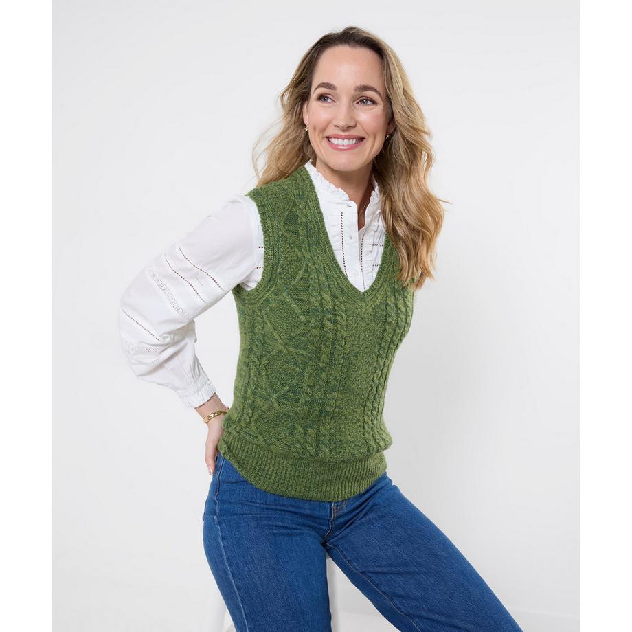 Joe Browns Pull Sans Manches en Maille Torsadée Suzie  