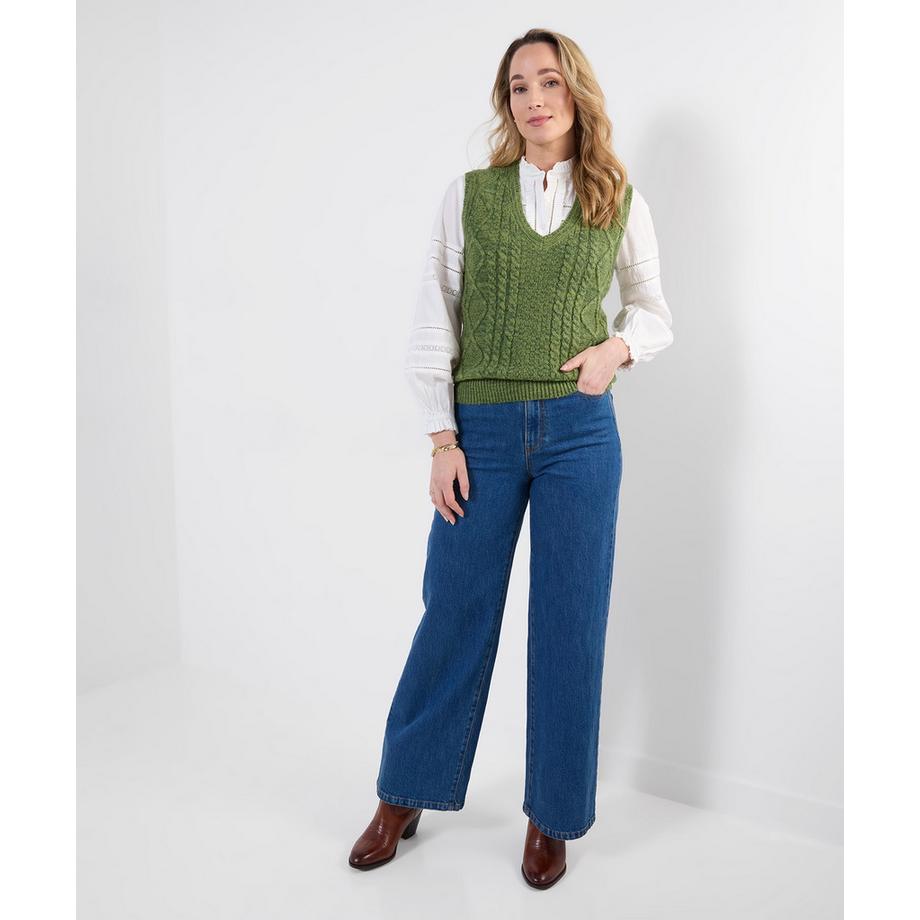 Joe Browns Pull Sans Manches en Maille Torsadée Suzie  