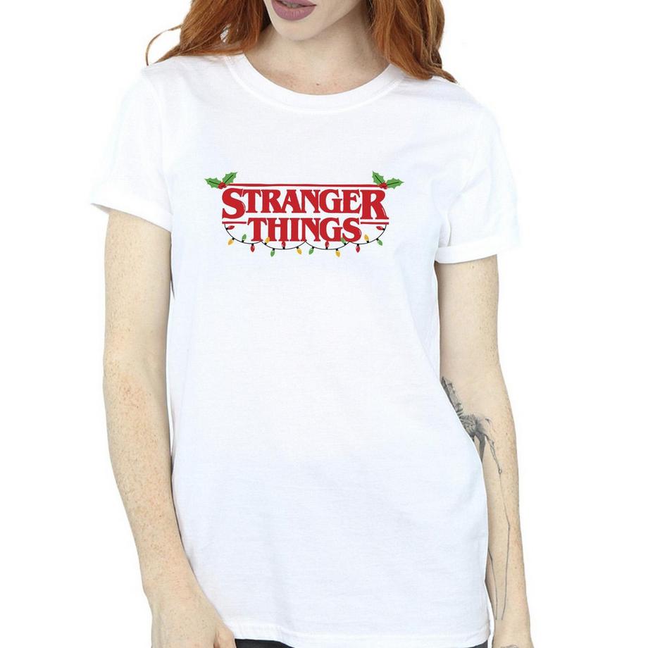 Netflix  Stranger Things Maglietta Ampia Luci Di Natale 