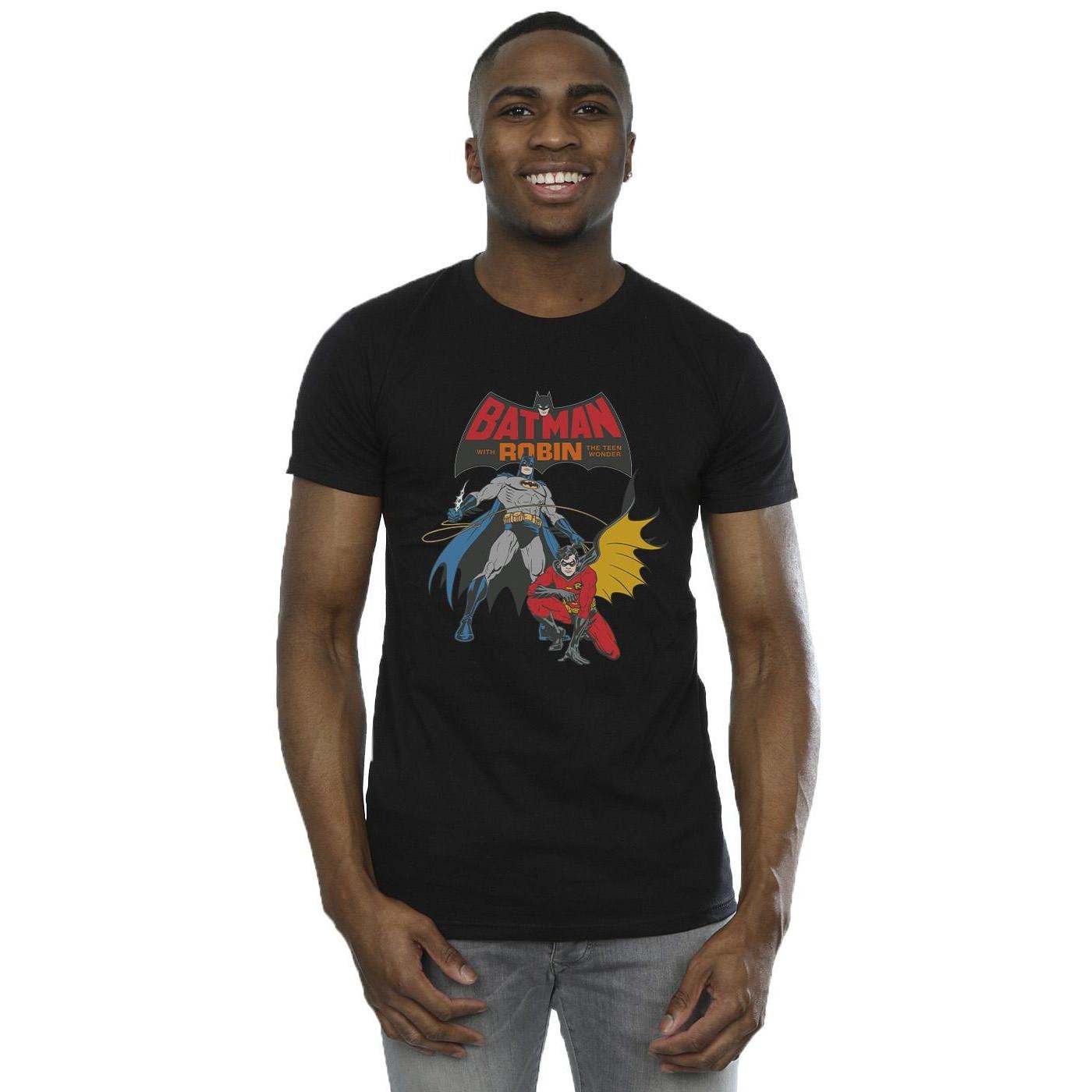 DC COMICS T-Shirt Stampa Grafica Batman e Robin  