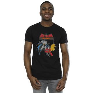 DC COMICS T-Shirt Stampa Grafica Batman e Robin  