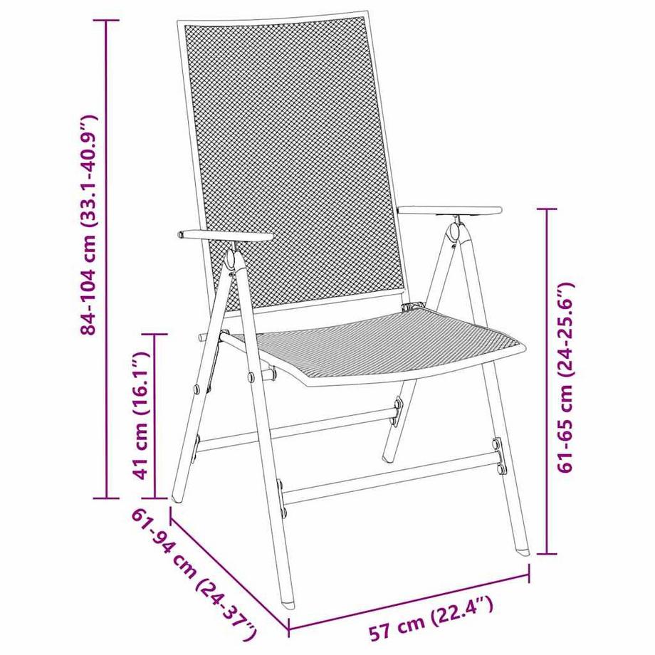 VidaXL Garten essgruppe pulverbeschichteter stahl  