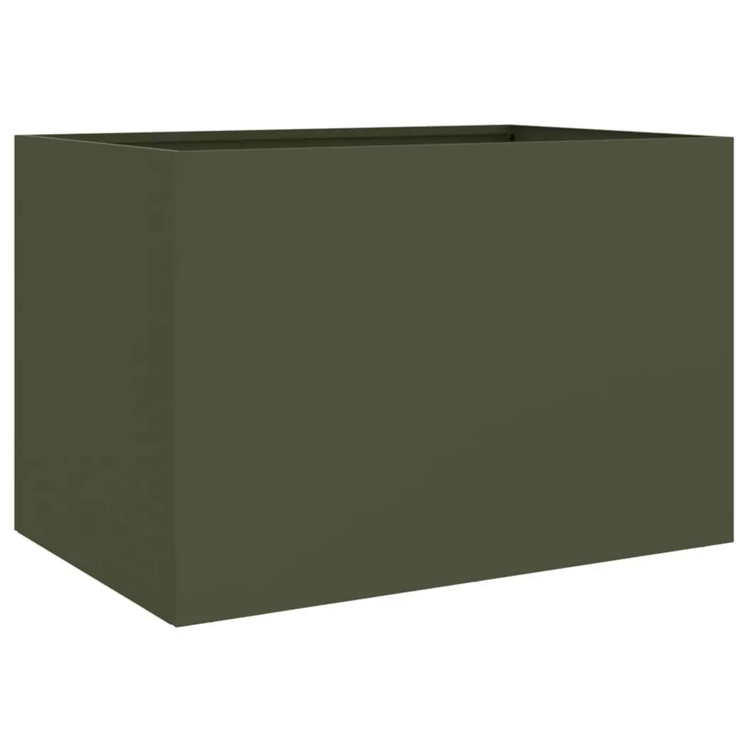 Jardinière vert olive 62x40x39 cm acier