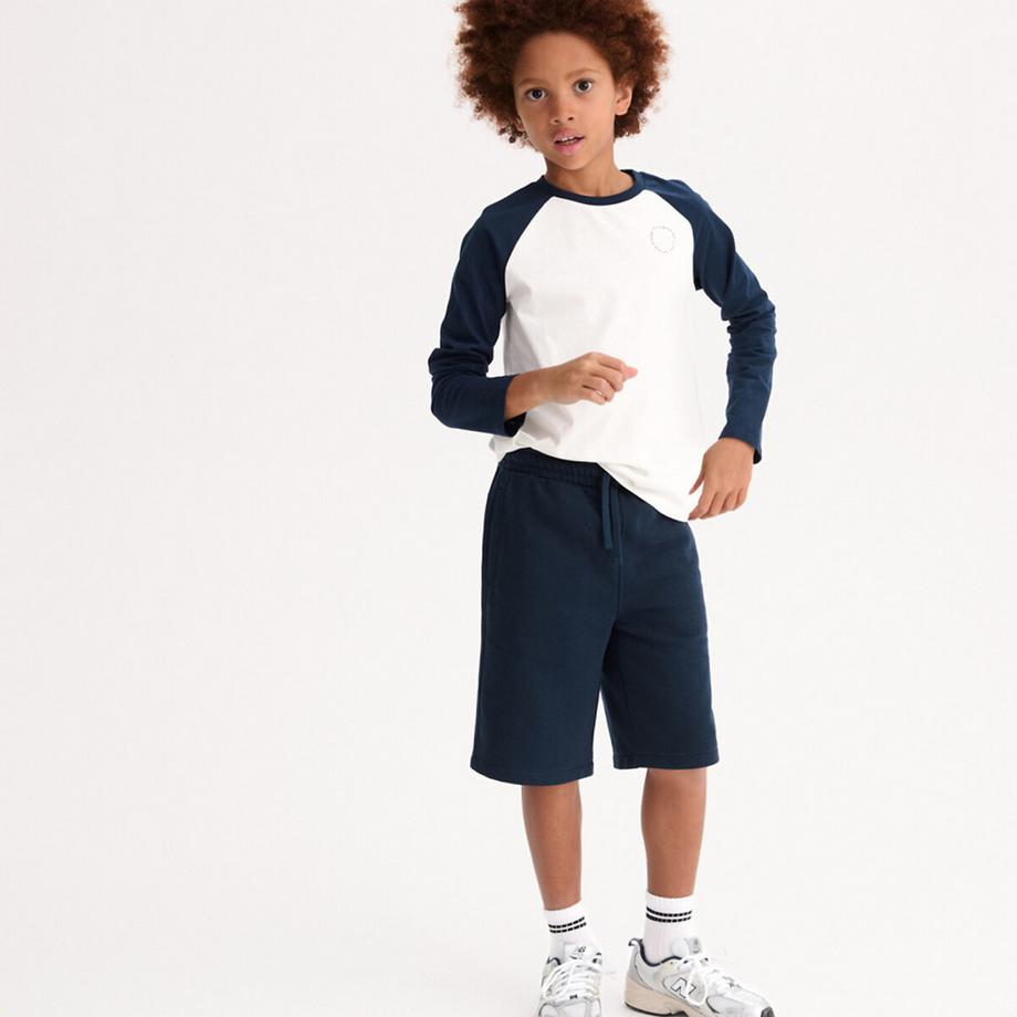 Oversize-Bermuda aus Fleece