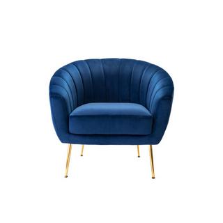 Vente-unique Fauteuil cabriolet en velours PABLITO  