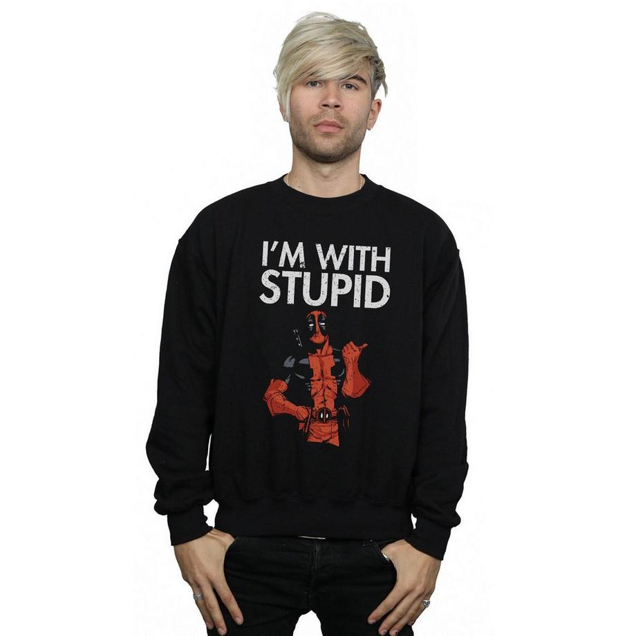 MARVEL I'm With Stupid Sweatshirt  