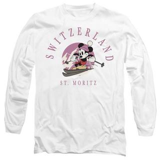 Disney Schweiz St Moritz Mickey Maus Ski Langarm T-Shirt  
