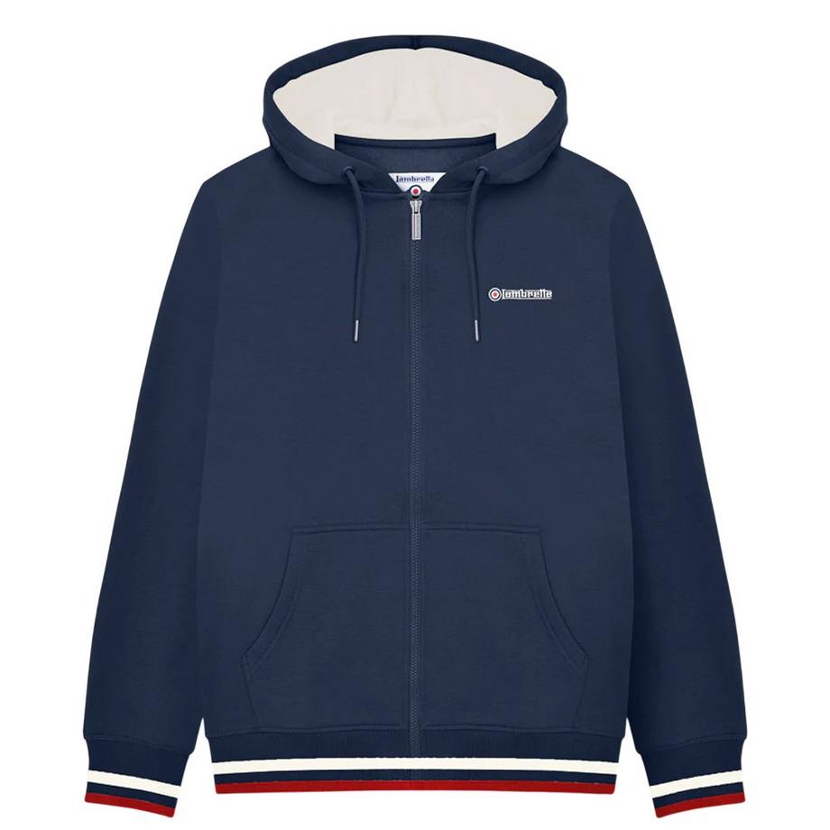 Felpa Con Cappuccio E Zip Intera